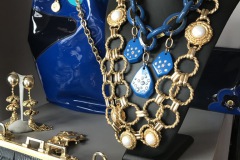 Garments Vintage - Blaue Kette und blauer Beutel