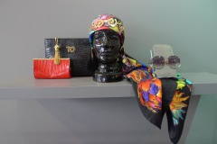 Garments Vintage - Buntes Kopftuch und Gürtel